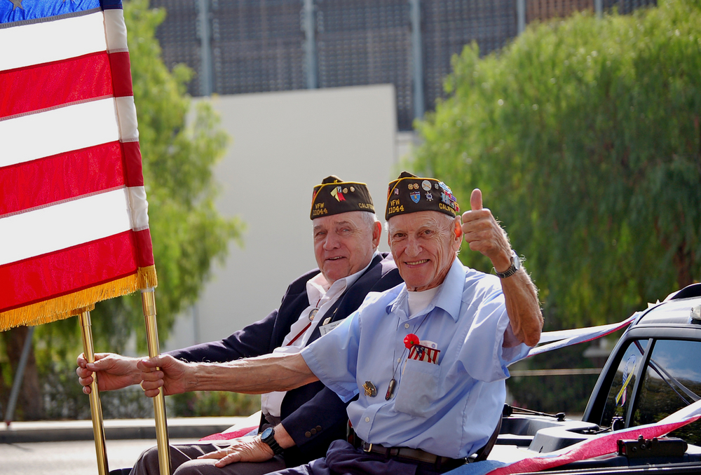 Veterans on Veteran's Day parade.